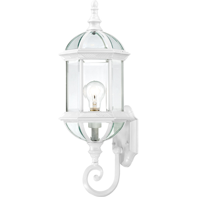Nuvo Lighting 60/4971  Boxwood - 1 Light 22" Outdoor Wall with Clear Beveled Glass in White Finish
